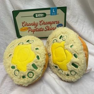 NEW Bark Box Chonky Chompers Puptato Skins Two Dog Toys Sz Large